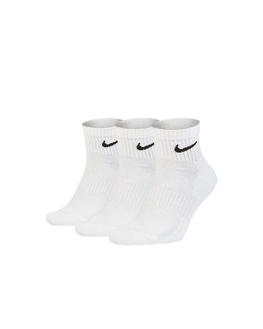 Nike Black Medium Everyday Cushion Quarter Socks 3 Pairs