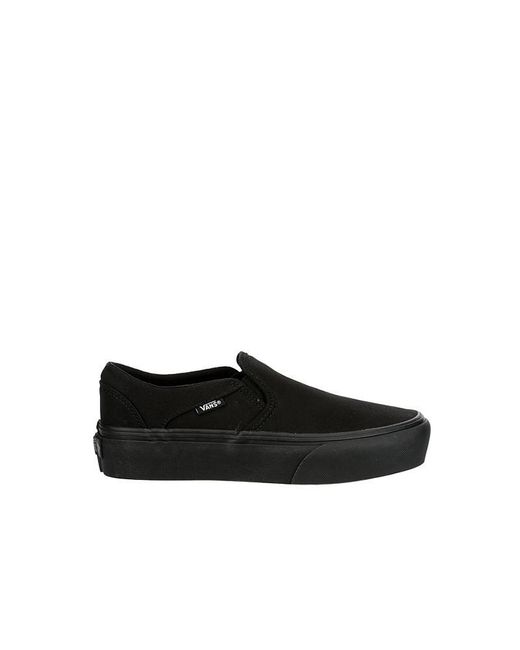 Vans Black Asher Platform Slip On Sneaker