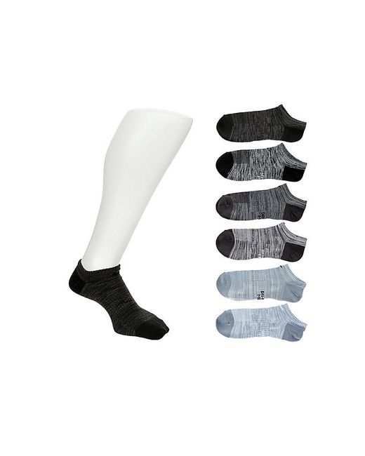 Nike Black Lightweight Space Dye No Show Socks 6 Pairs