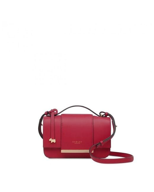 Radley Leather Royal Ascot Medium Flapover Cross Body Bag in Red Lyst UK