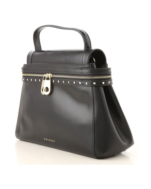 Twin Set Handbags In Black Lyst Twin Set Black Handbags Lyst