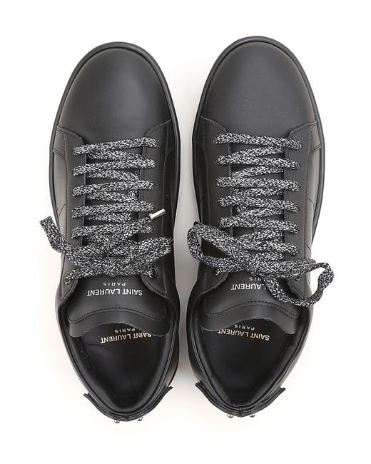 Saint Laurent Sneakers For Men On Sale in Black for Men - Save 29% - Lyst