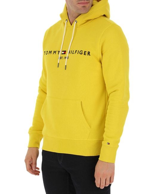 Tommy Hilfiger Cotton Sweatshirt For Men in Yellow for Men - Lyst