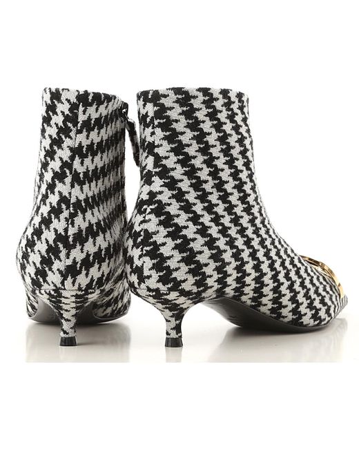 houndstooth ankle boots
