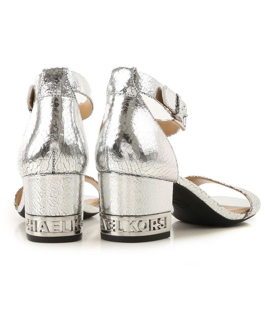Michael Kors Sandals For Women On Sale in Silver (Metallic) - Lyst