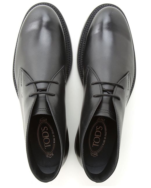 Tod's Leather Lace Up Shoes For Men Oxfords in Black for Men Lyst