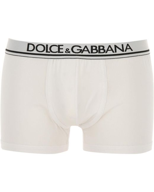 Caleçon Boxer Homme Coton Dolce & Gabbana pour homme en coloris Blanc - Lyst