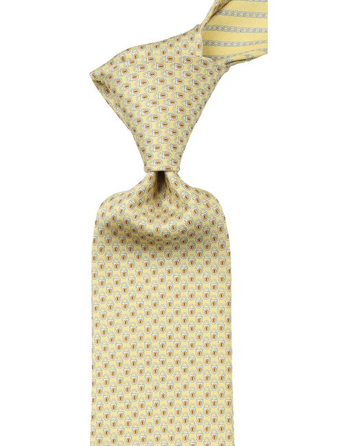 yellow ferragamo tie