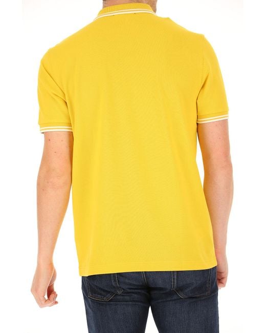 fred perry yellow polo shirt