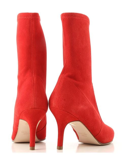 stuart weitzman red shoes