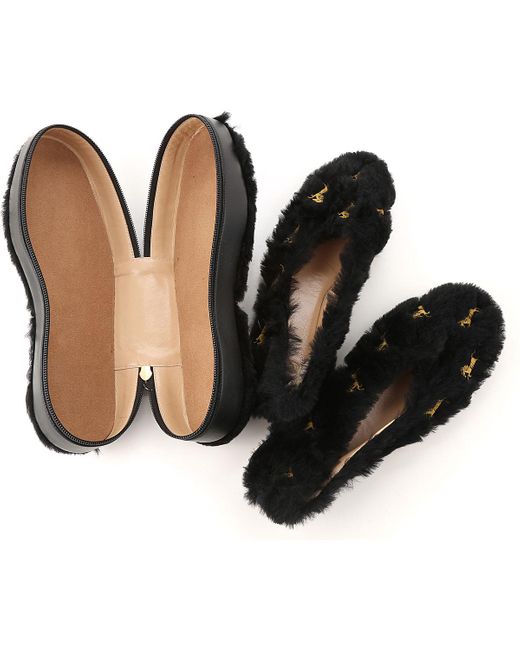 womens black ballerina flats