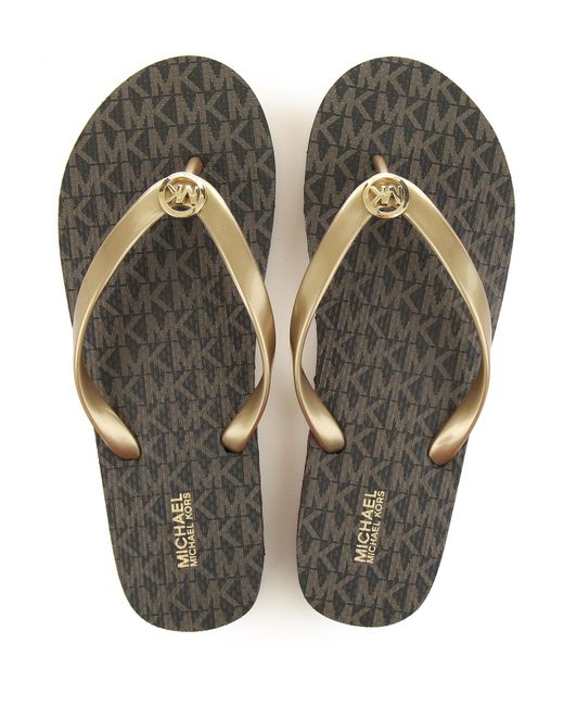 Gouden MICHAEL KORS Sandalen MK PLATE THONG | Omoda