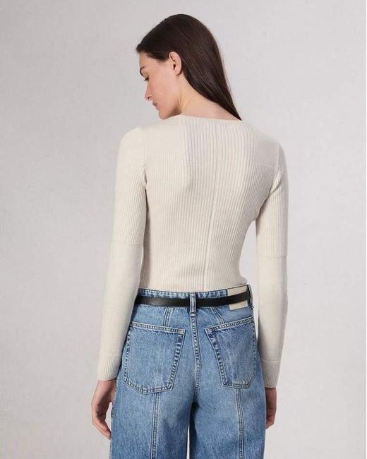 Rag & Bone Blue Audrina Washable Wool Crew