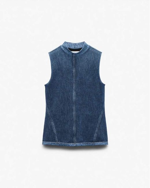 Rag & Bone Blue Miramar Mockneck Top