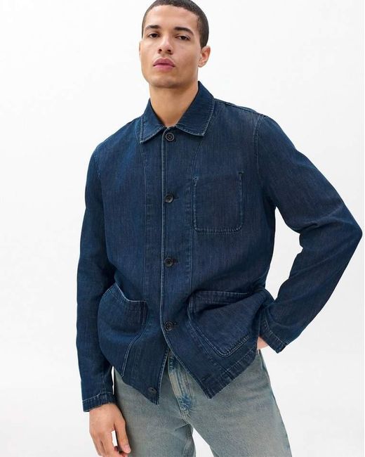 Rag & Bone Blue Evan Denim Chore Jacket for men