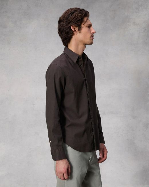 Rag & Bone Gray Finch Cotton Hemp Shirt for men