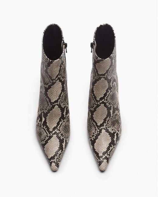 Rag & Bone White Mercer Embossed Leather Ankle Boots