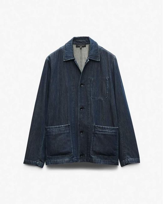 Rag & Bone Blue Evan Denim Chore Jacket for men