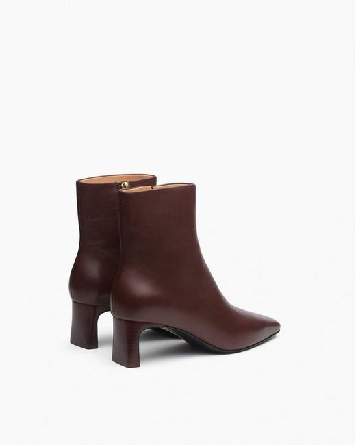 Rag & Bone Brown Avery Zip Leather Ankle Boots