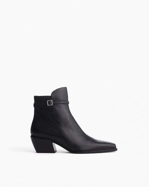 Rag & Bone White Joni Leather Buckle Boots
