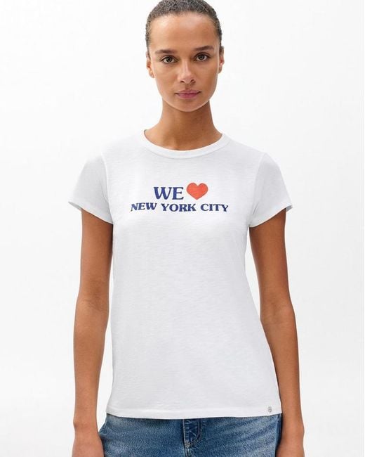 Rag & Bone White We Love Nyc Graphic Tee