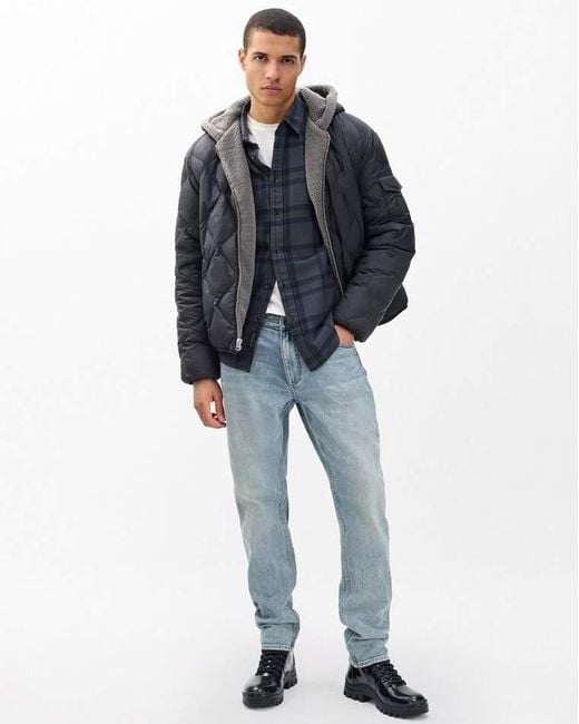 Rag & Bone Blue Dane Quilted Hooded Jacket