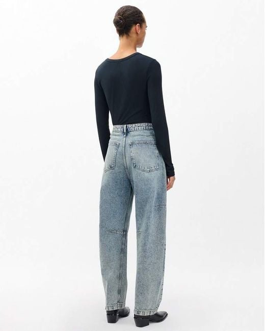 Rag & Bone Blue Charlie Barrel Jeans