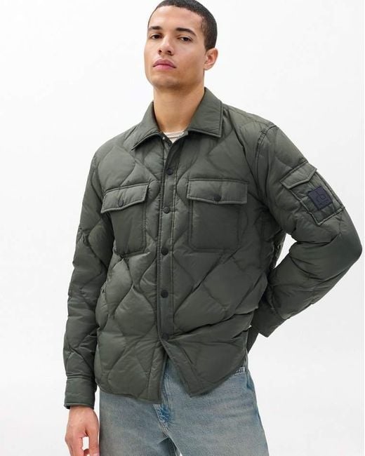 Rag & Bone Gray Dane Quilted Shirt Jacket