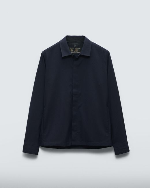 Rag & Bone Blue Hyde Tropical Wool Shirt Jacket for men