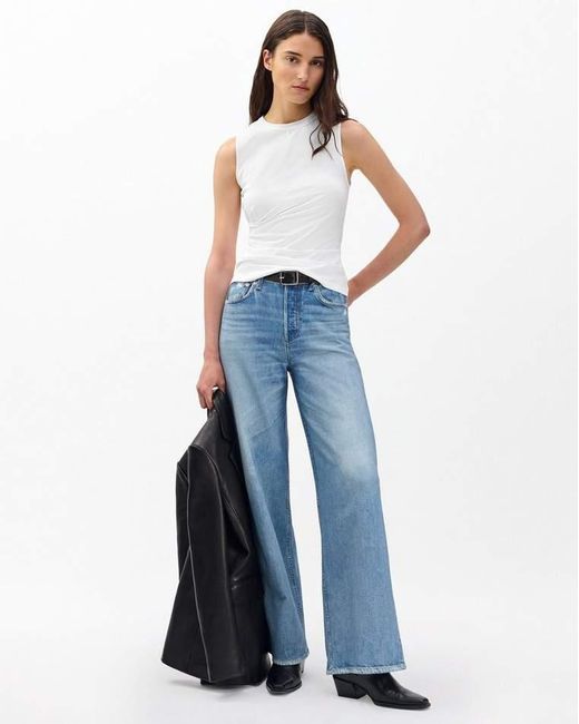 Rag & Bone White Mica Wrap Tank