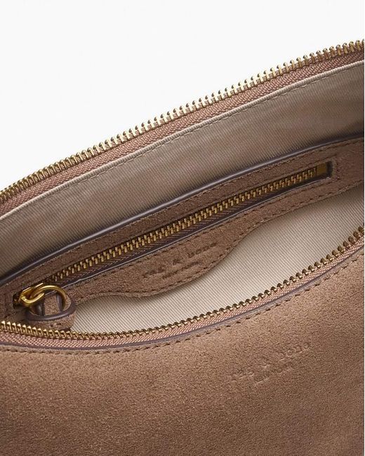 Rag & Bone White Alix Suede Crossbody Bag
