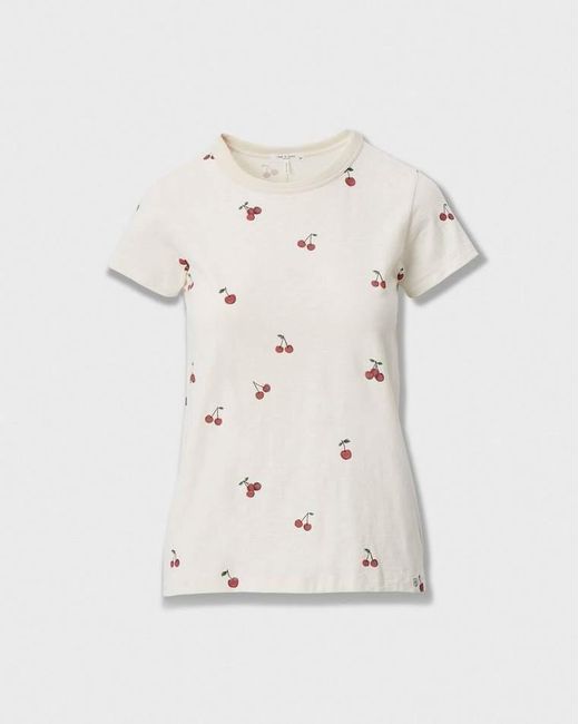 Rag & Bone White Cherry Graphic Tee