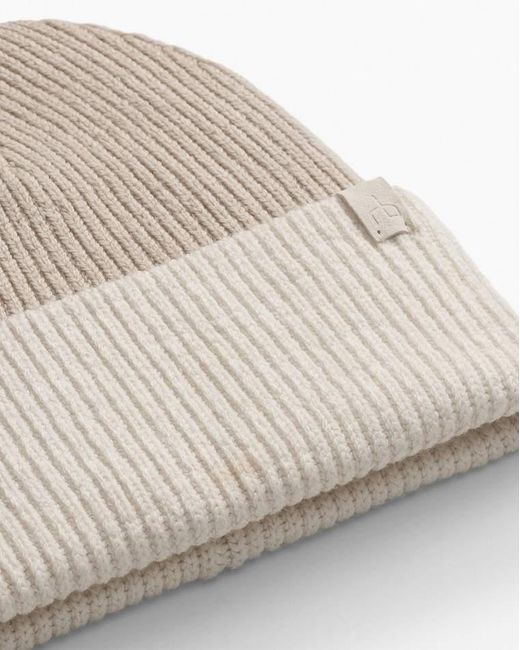 Rag & Bone Natural Blake Two-Tone Knit Beanie