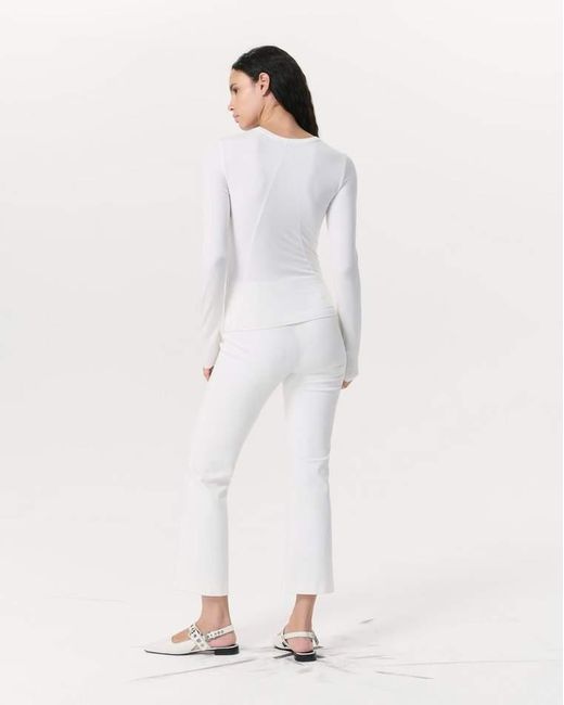 Rag & Bone White Luca Long Sleeve Tee