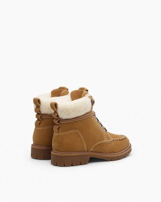 Rag & Bone Brown Cameron Suede Shearling Hiking Boots
