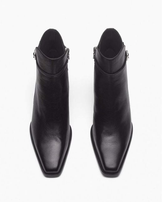 Rag & Bone White Joni Leather Buckle Boots