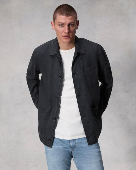 Rag & Bone Blue Evan Linen Chore Jacket for men