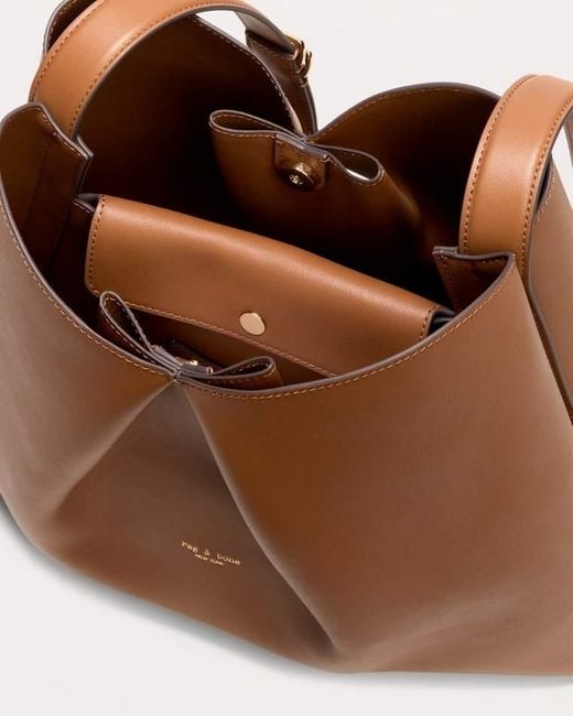 Rag & Bone Brown Bloom Large Calf Leather Crossbody Bag