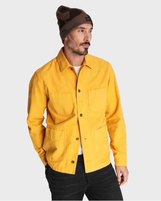 Rag & Bone Yellow Moleskin Mace Cotton Shirt Jacket Classic Fit Jacket for men