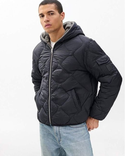 Rag & Bone Blue Dane Quilted Hooded Jacket