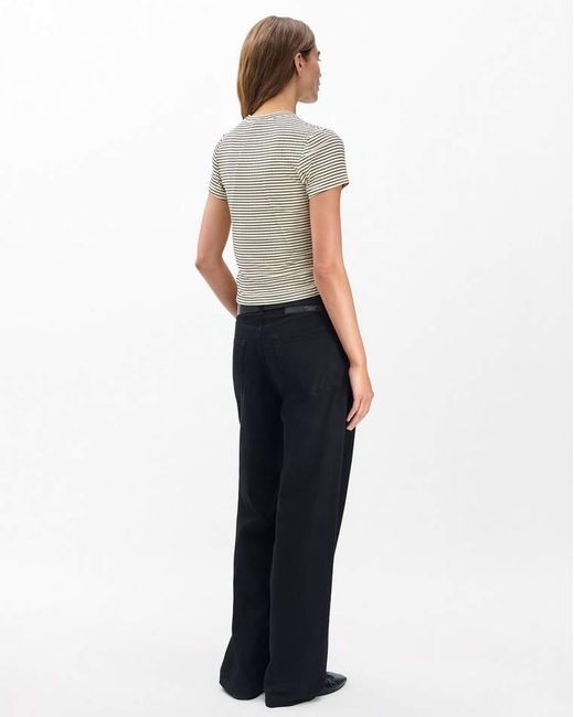 Rag & Bone Brown Luca Striped Baby Tee
