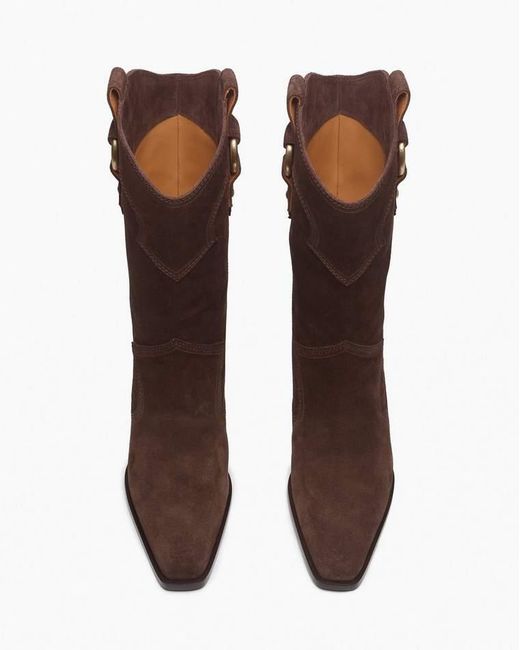 Rag & Bone Brown Joni Suede Cowboy Boots