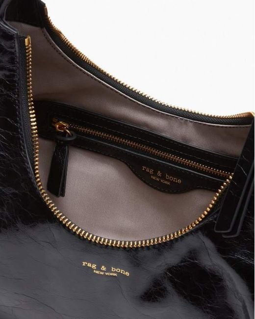 Rag & Bone Black Hudson Leather Hobo