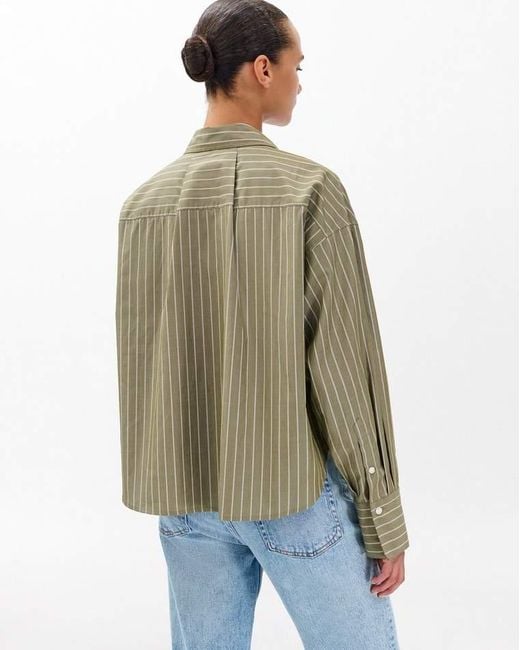 Rag & Bone Natural Martha Striped Poplin Shirt