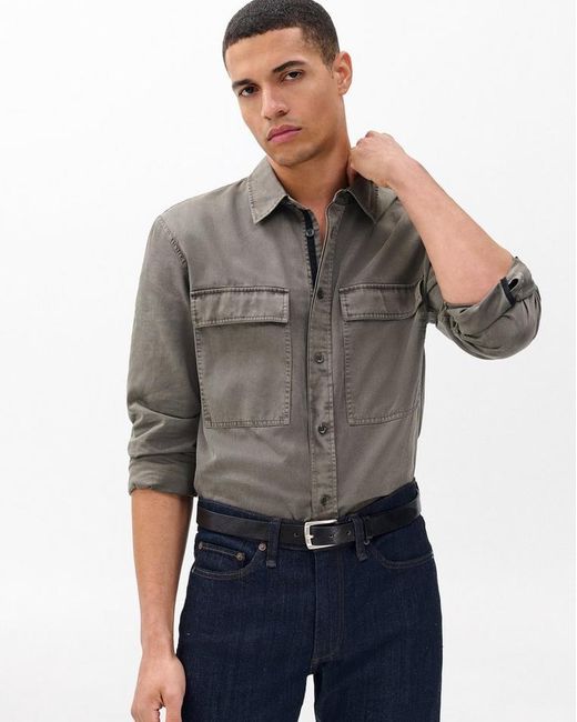 Rag & Bone White Logan Leather Belt for men