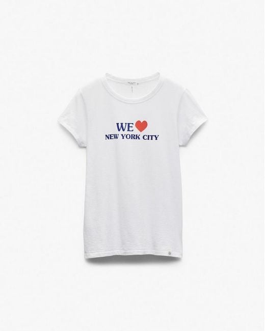 Rag & Bone White We Love Nyc Graphic Tee