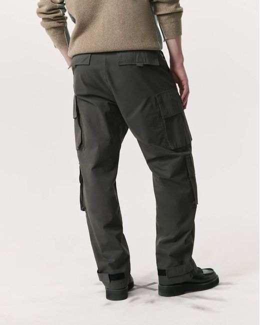 【U LAN】P.O. Straight Cargo Cotton Pants Buy Light Stone Straight Fit Cotton Stretch Cargo Trousers