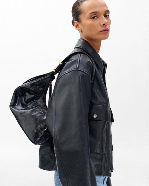 Rag & Bone Black Hudson Leather Hobo