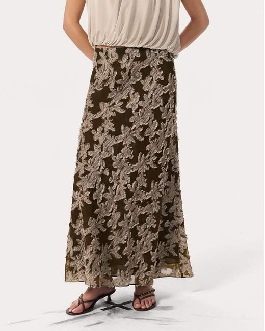 Rag & Bone Natural Wren Fil Coupé Maxi Skirt