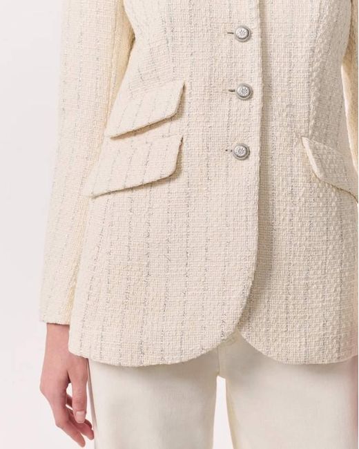 Rag & Bone Natural Slade Long Tweed Blazer